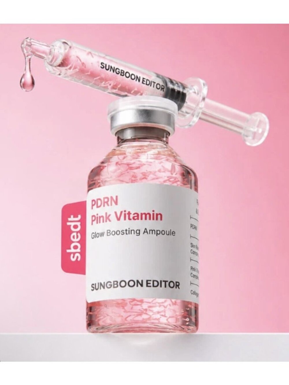 sbedt PDRN Pink Vitamin Glow Boosting Ampoule 40ml Lifting K-Beauty